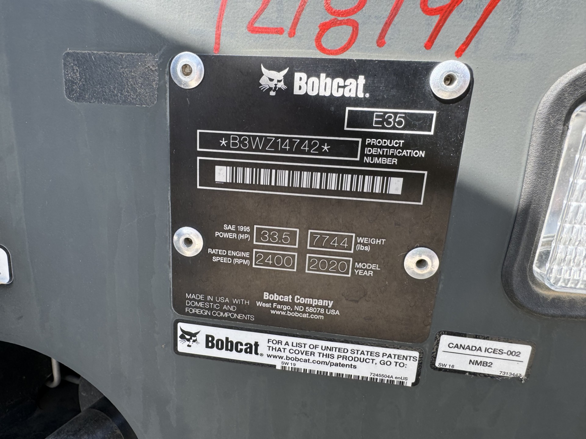 Buy a Used 2020 E35-U BOBCAT COMPACT EXCAVATOR - Bobcat of the Rockies