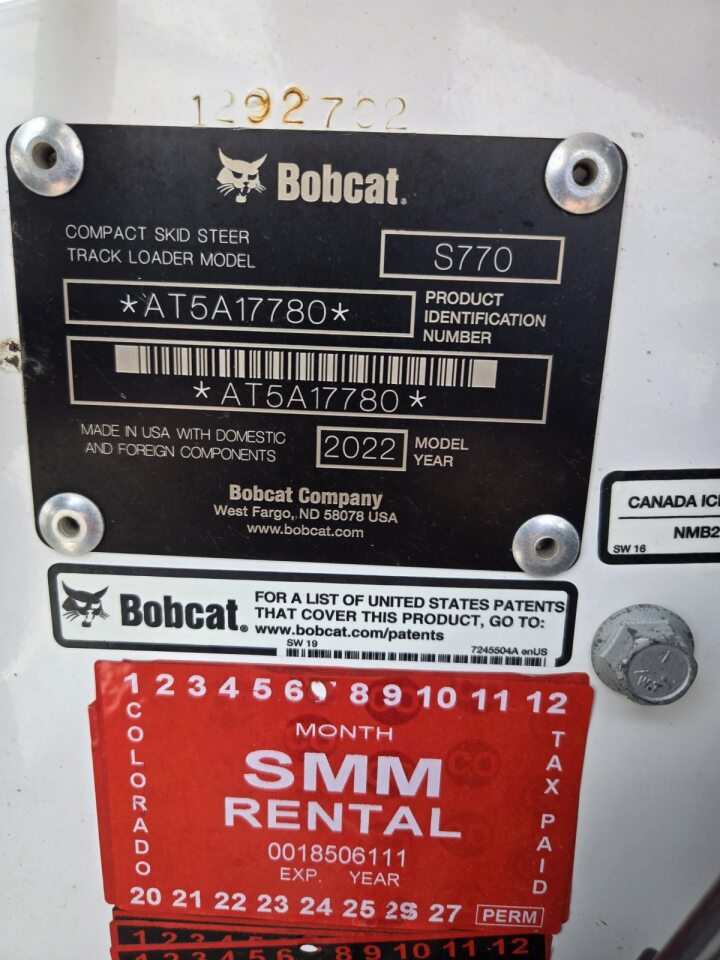 Buy a Used 2022 S770-R BOBCAT SKID-STEER LOADER - Bobcat of the Rockies