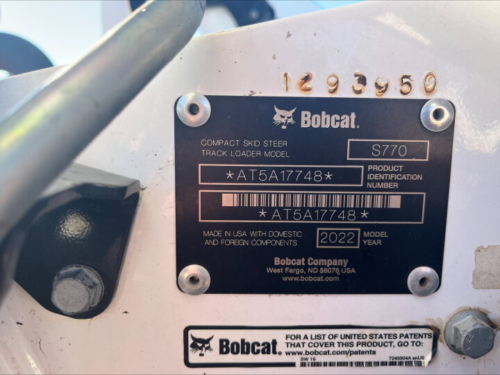 Buy a Used 2022 S770-R BOBCAT SKID-STEER LOADER - Bobcat of the Rockies