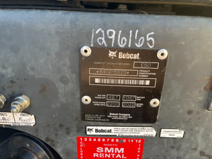 Buy a Used 2022 E50-R BOBCAT COMPACT EXCAVATOR - Bobcat of the Rockies