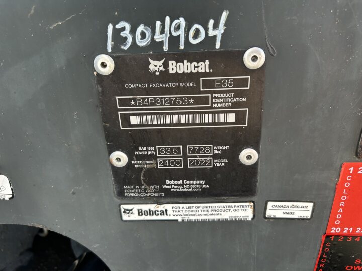 Buy a Used 2022 E35-R BOBCAT COMPACT EXCAVATOR - Bobcat of the Rockies