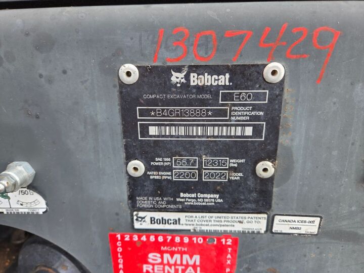 Buy a Used 2022 E60-R BOBCAT COMPACT EXCAVATOR - Bobcat of the Rockies