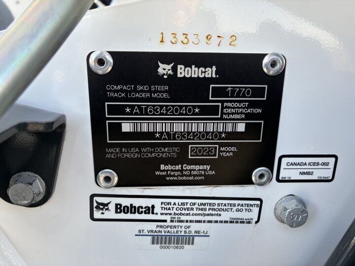 Buy a Used 2023 T770-U BOBCAT COMPACT TRACK LOADER - Bobcat of the Rockies
