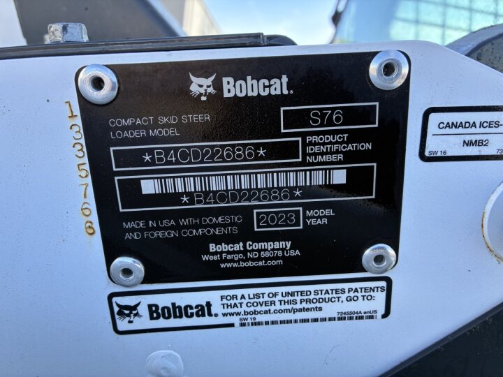 Buy a Used 2023 S76-U BOBCAT SKID STEER LOADER - Bobcat of the Rockies