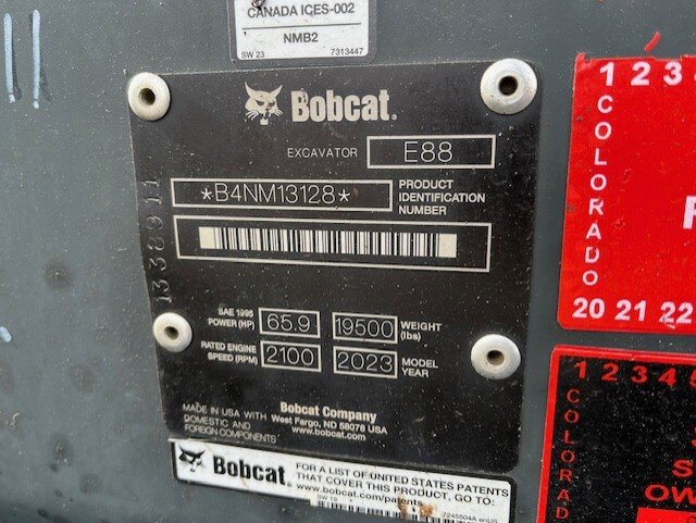 Buy a Used 2023 E88-R BOBCAT COMPACT EXCAVATOR - Bobcat of the Rockies